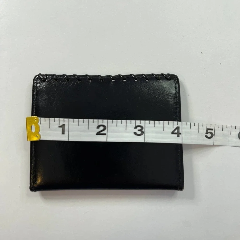 Vintage whipstitched leather wallet